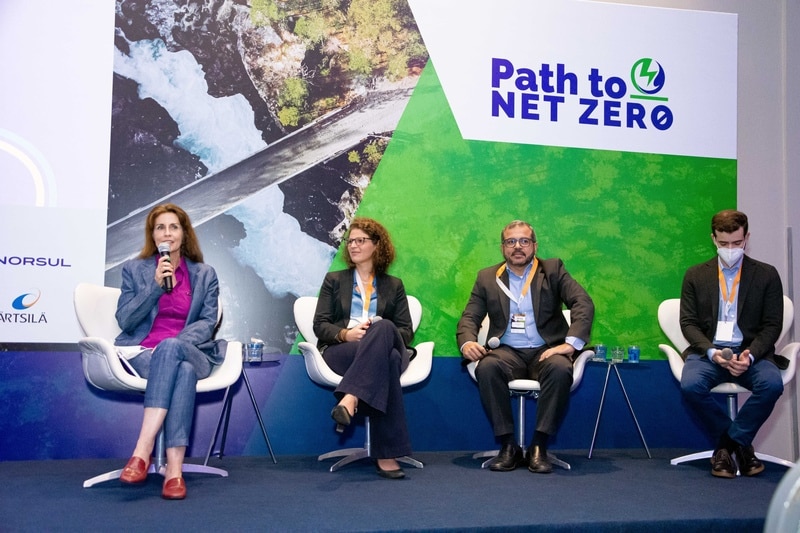 A Norsul se reuniu no evento Path to Net Zero, para discutir a descarbonização no setor logístico. Ao lado das empresas Ocyan, Raízen e Hidrovias do Brasil.